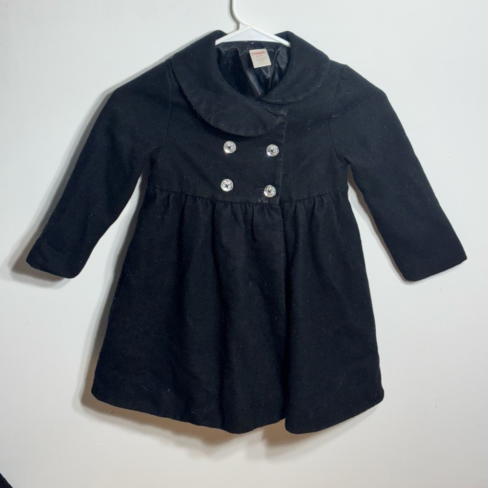 Black Wool Blend Coat - Picture 1 of 3